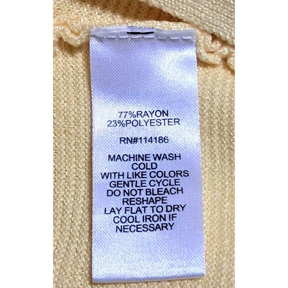 89th + Madison Cardigan Sweater Womens Size L Yellow Knit Open Front NWT - Picture 9 of 10